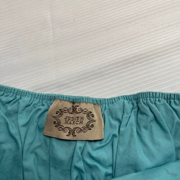 Judith March Aqua Blue Strapless Mini Dress Bird Embroidered Tunic Top Womens OS - Picture 6 of 9